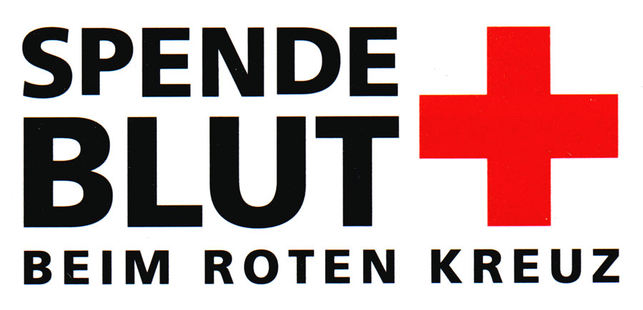 BLUTSPENDER 2016  Rotes Kreuz  Aufkleber Sticker rund  7 cm